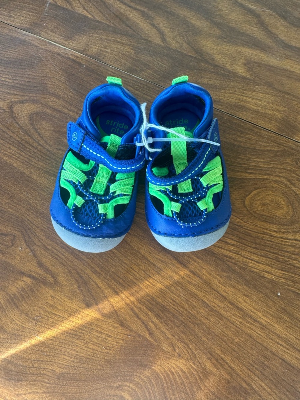 Stride Rite Blue and Green Toddler Sport Sandals